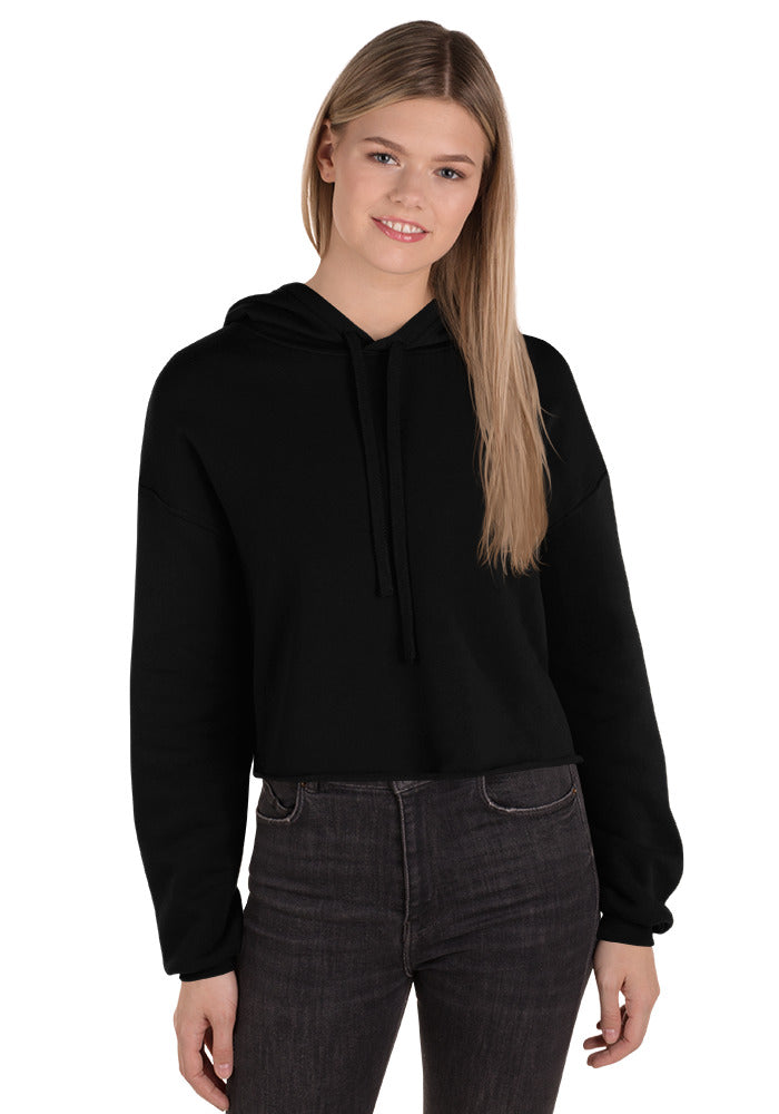 7502 women's fleece crop hoodie